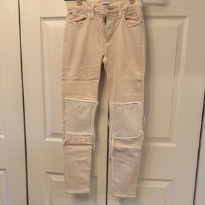 Hudson Jeans Light Pink Distressed Skinny Jeans